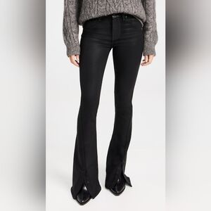 PAIGE High Rise Lou Lou Jolene Pockets and Twisted Outseam Slit Jeans Size 4